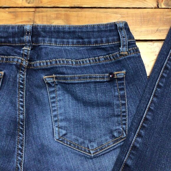 TOMMY Hilfiger jeans skinny mid rise stretch blue denim preppy size 4 regular - Picture 3 of 10